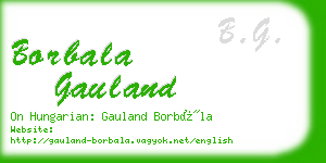 borbala gauland business card